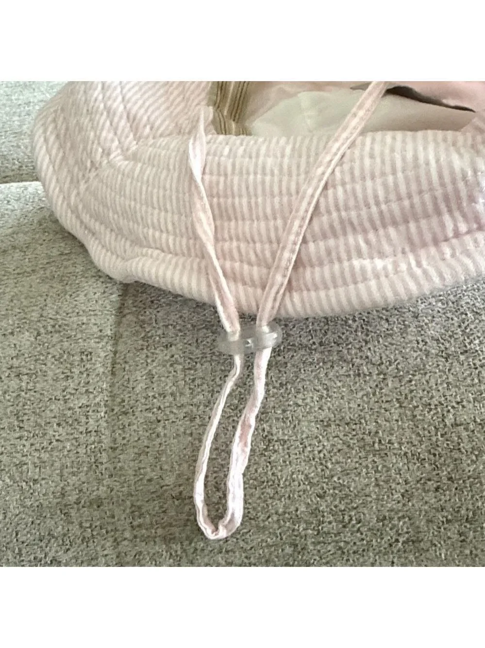 Coolibar Girls UPF 50+ Sun Hat Pink White S/M Beach Travel